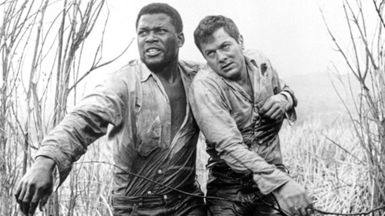 Sidney Poitier and Tony Curtis in "The Defiant Ones" 