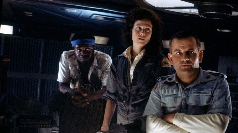 Ripley with Nostromo crew