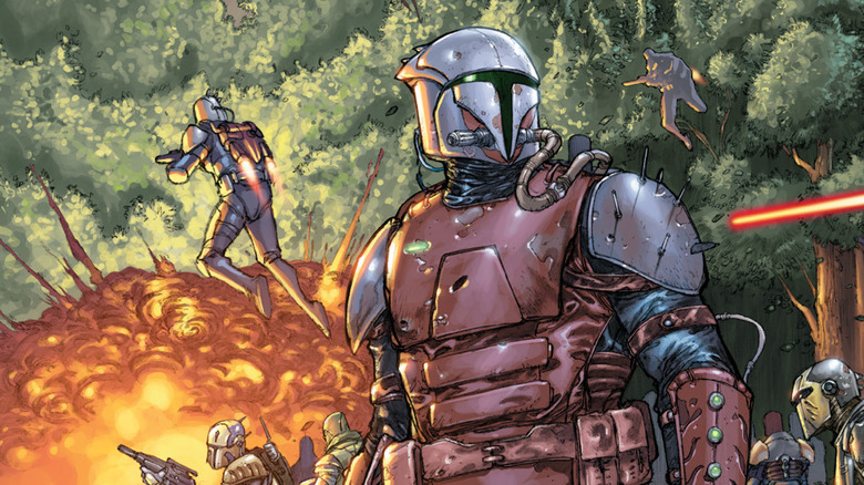 Ancient Mandalorian in battle