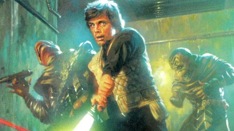 Luke battles aliens