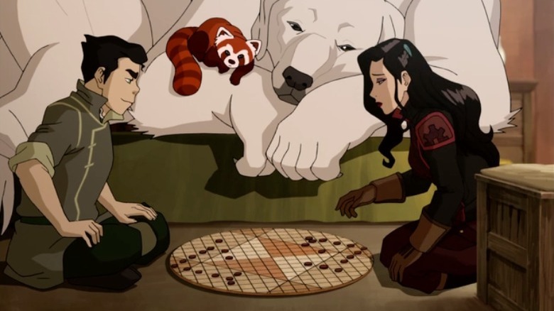 Bolin and Asami play Pai Sho