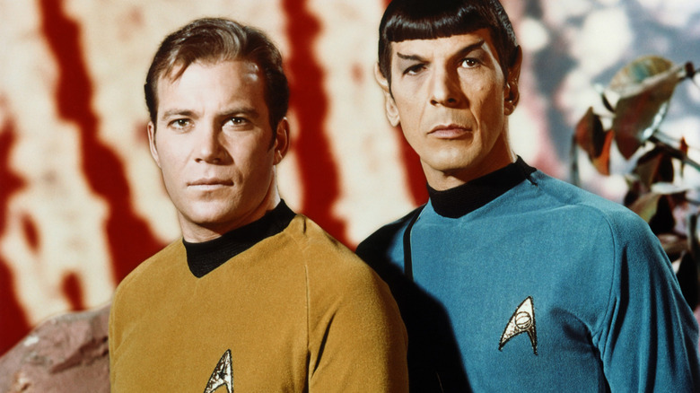 Kirk and Spock looking serious in Star Trek