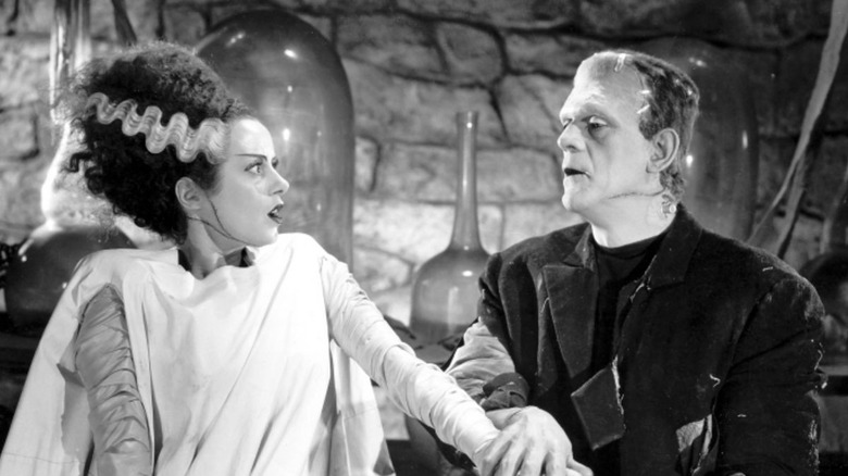 Elsa Lanchester and Boris Karloff in Bride of Frankenstein