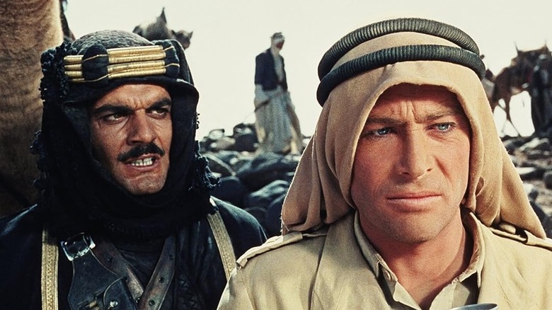 Omar Sharif Ali speaks with Peter O'Toole as Lawrence in Lawrence of Arabia