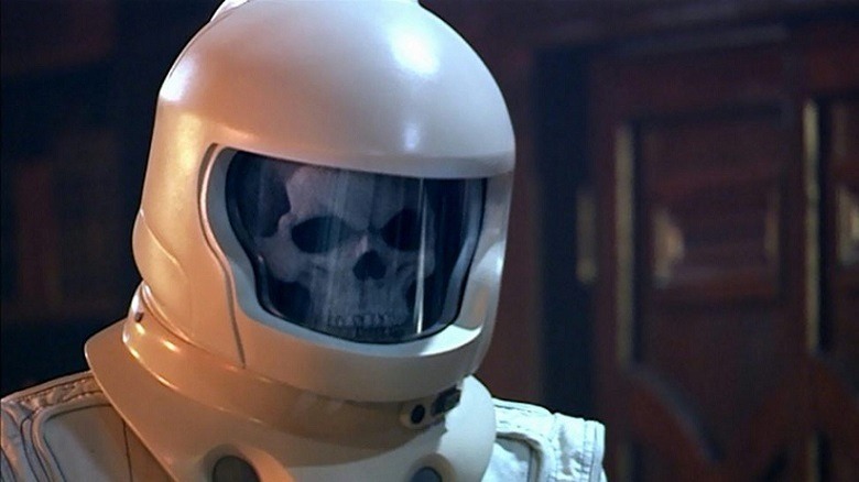 A skull in a spacesuit, "Doctor Who"