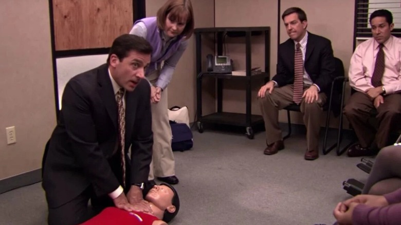 michael performing cpr the office