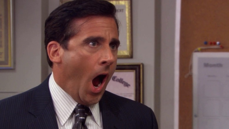 michael yelling horrified the office