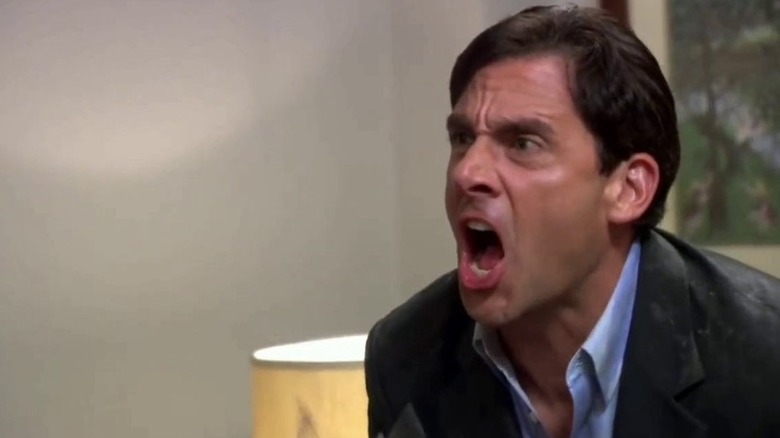 michael angry yelling the office