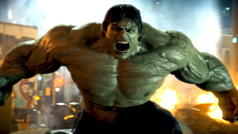 The Hulk roaring