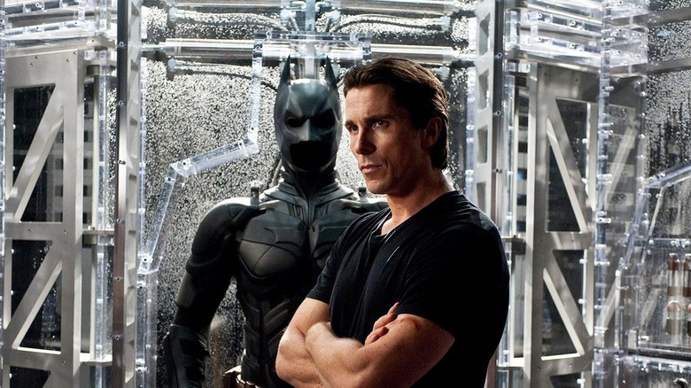 Christian Bale with batsuit