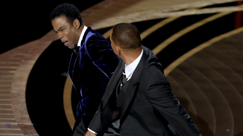 Will Smith slapping Chris Rock at Oscars