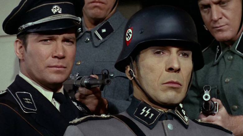 Kirk (William Shatner) and Spock (Leonard Nimoy) disguised in Nazi uniforms in Star Trek: The Original Series