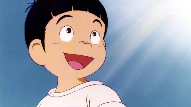 Gen smiles in the sunlight in Barefoot Gen