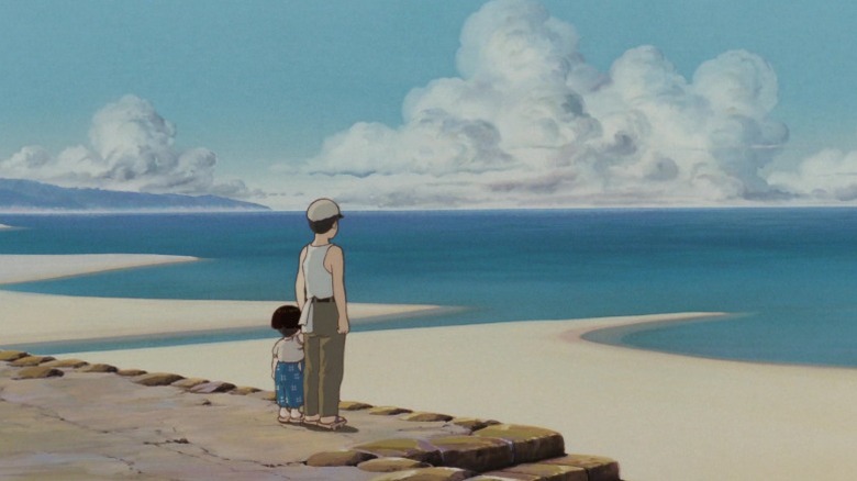 Grave of the Fireflies' Seita and Setsuko Yokokawa gazing out at a beach