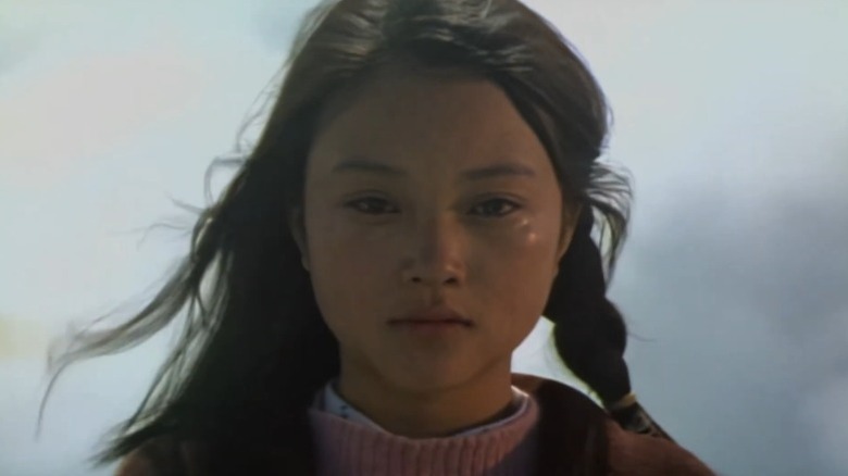 Li Xiaolu as Xiu Xiu with tears in her eyes in Xiu Xiu: The Sent-Down Girl