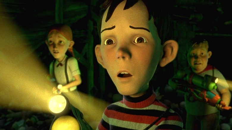 monster house kids with flashlights