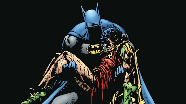 Batman holds Robin's body in Death in the Family