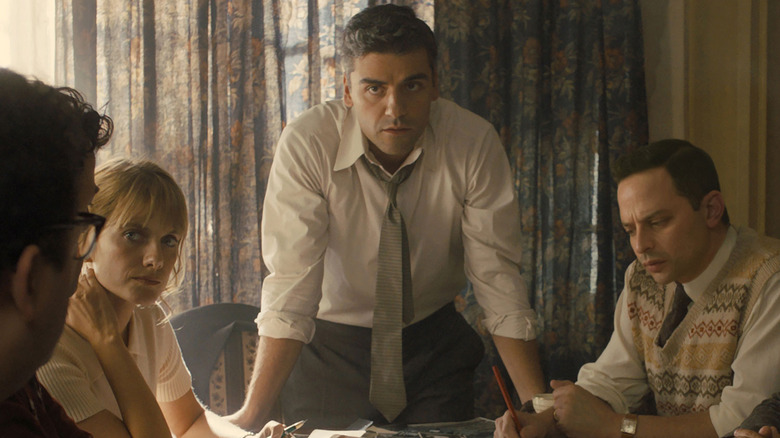 Oscar Isaac, Melanie Laurent, and Nick Kroll in Operation Finale