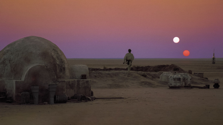 Luke Skywalker watching the Tatooine sunset