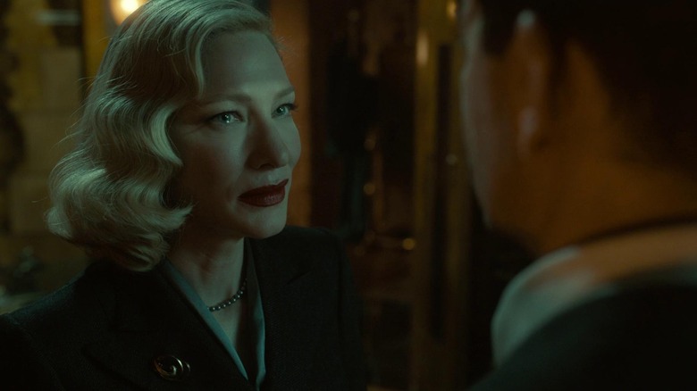 Cate Blanchett tears in Nightmare Alley