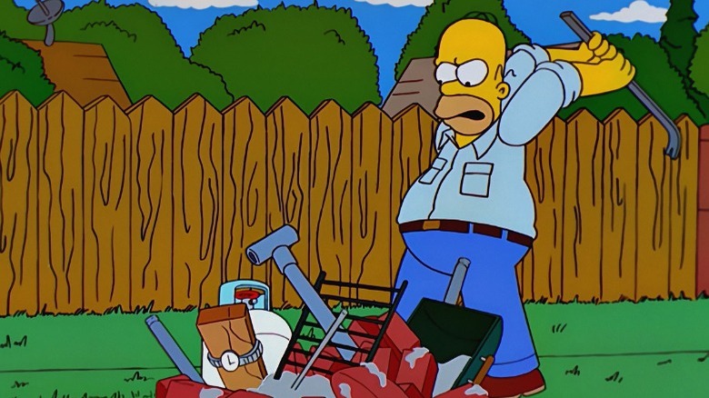 Homer attacking bbq