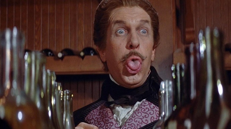 Vincent Price sticking his tongue out