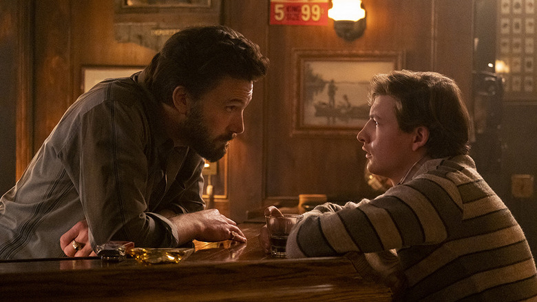 Ben Affleck and Tye Sheridan at a bar