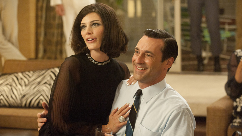 Jessica Pare and Jon Hamm in Mad Men