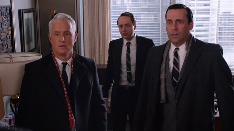 Jon Slattery, Vincent Kartheiser, and Jon Hamm in Mad Men