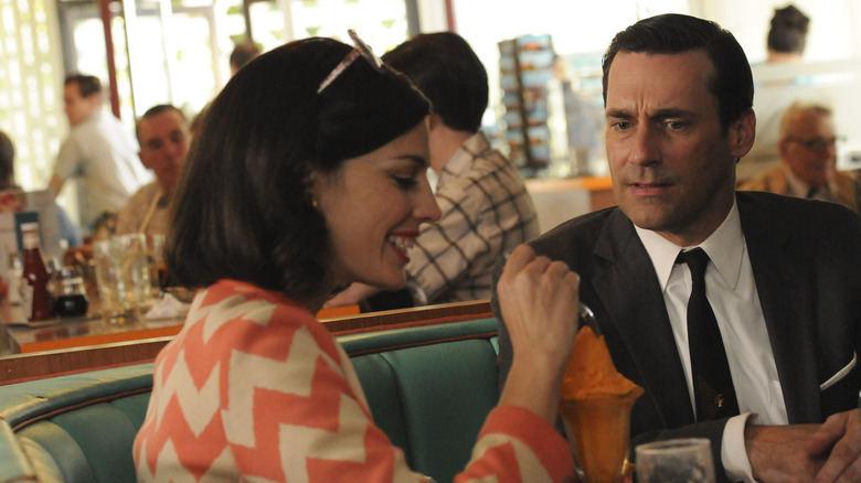 Jessica Pare and Jon Hamm in Mad Men