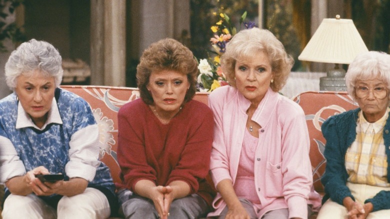 The cast of "The Golden Girls" sitting