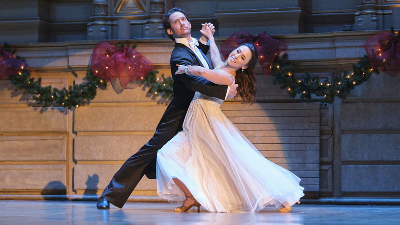 Avery and Roman dancing in The Christmas Waltz