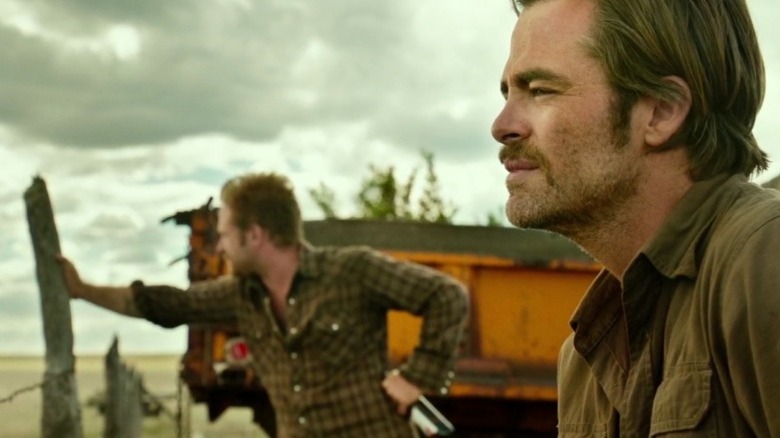 Chris Pine Ben Foster Stand By Fence