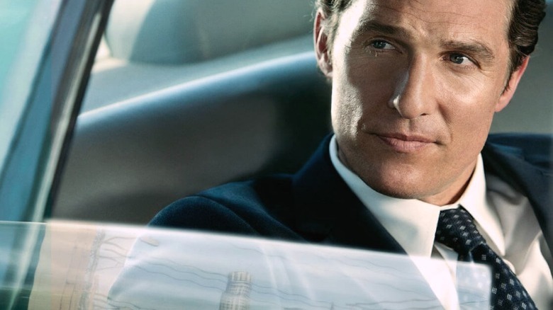 Matthew McConaughey looks out from a car