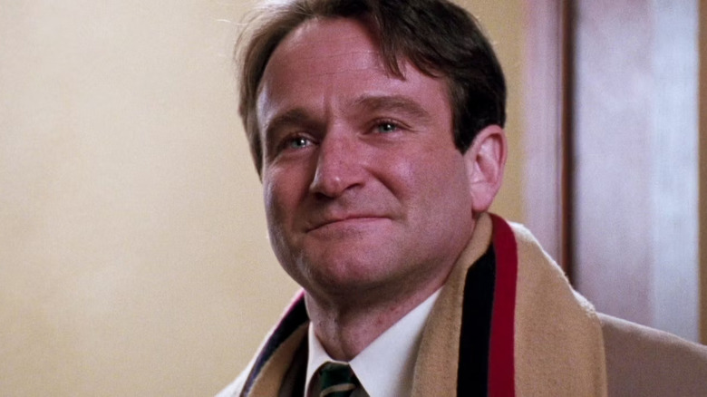 Robin Williams smiling in Dead Poets Society