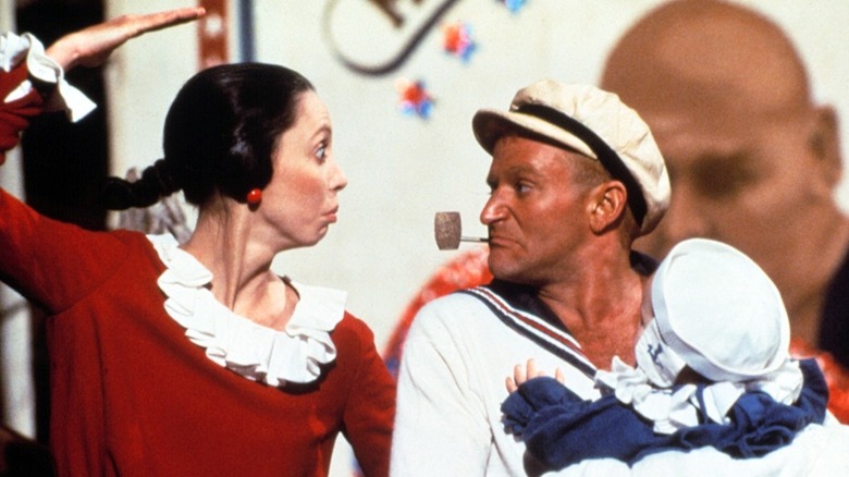 Robin Williams and Shelly Duvall in "Popeye" 