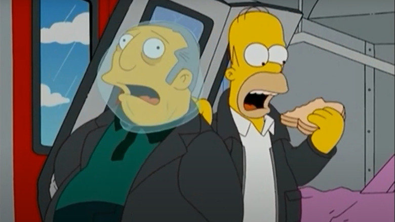 Homer suffocating Fat Tony