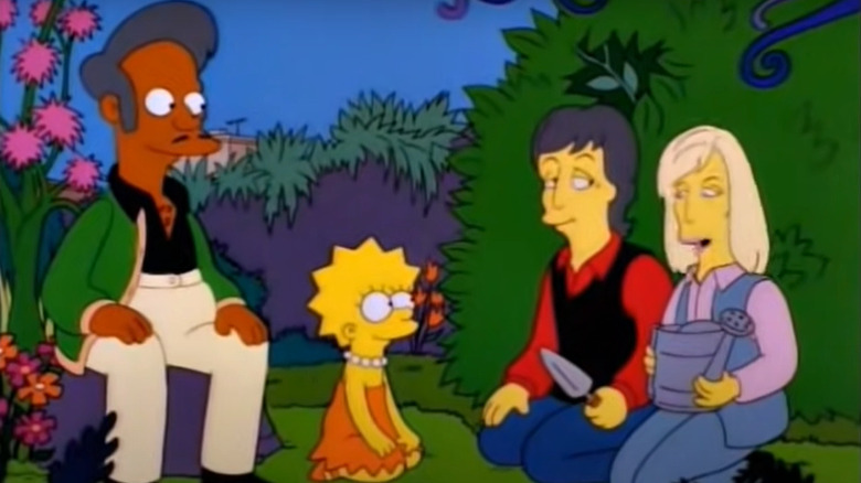 Apu, Lisa, and  Paul & Linda McCartney