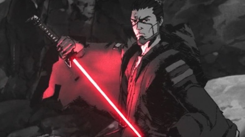 The Ronin draws red lightsaber