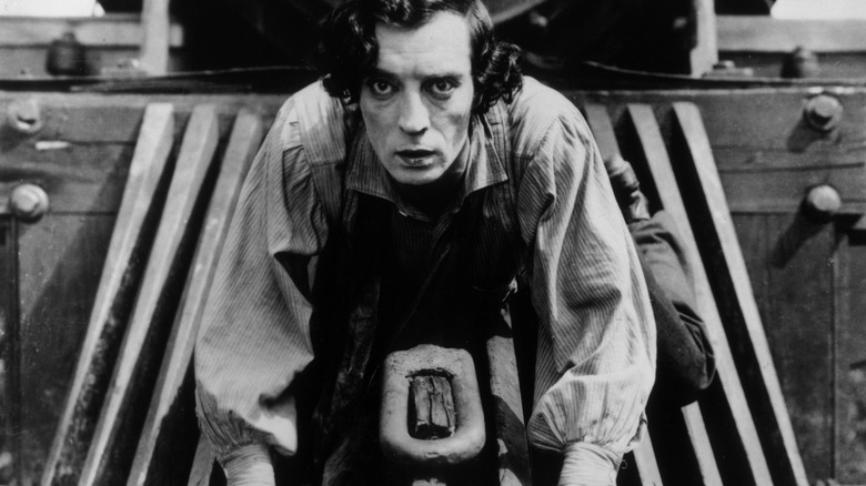 Buster Keaton on train