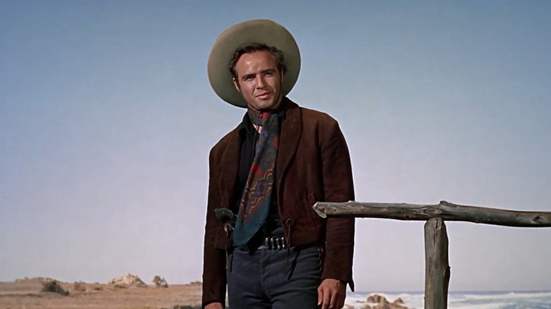 Marlon Brando wearing cowboy hat
