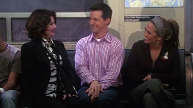 Megan Mullally, Sean Hayes, Jennifer Lopez subway