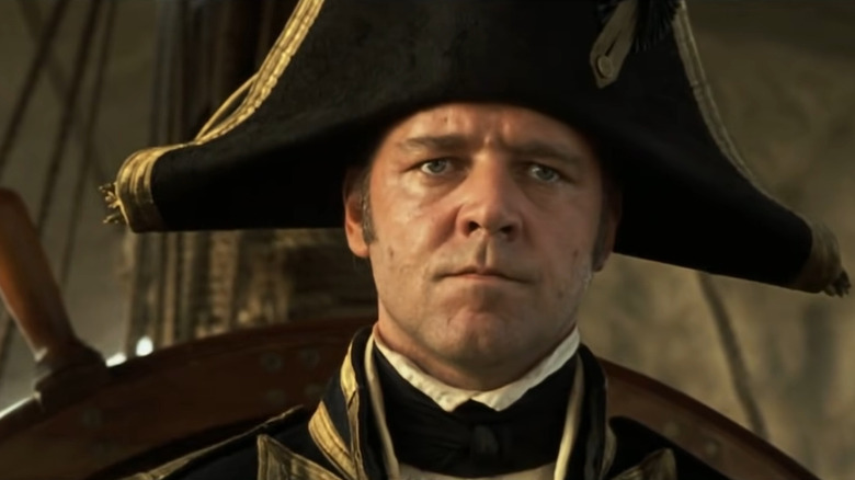 Russell Crowe frowning