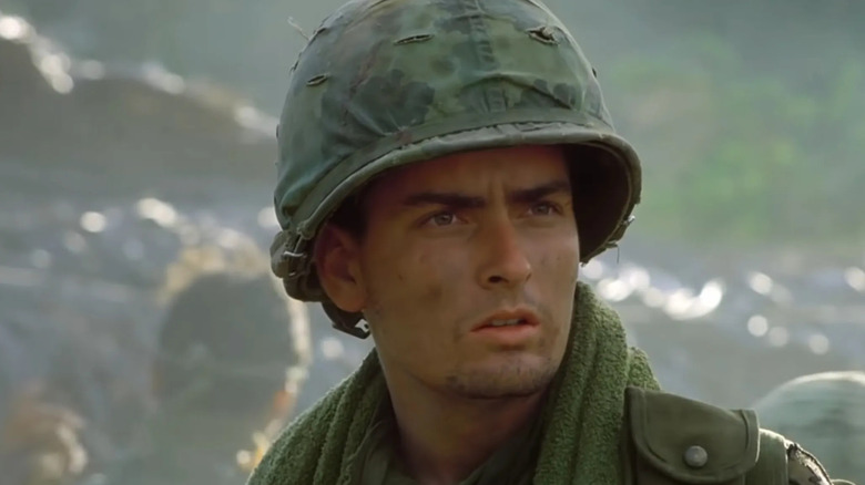 Charlie Sheen in military uniform