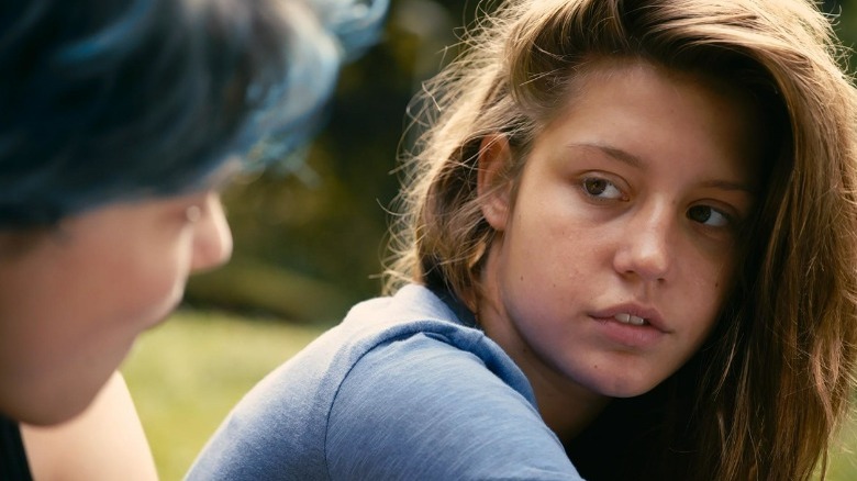 Adele Exarchopoulos looking intent