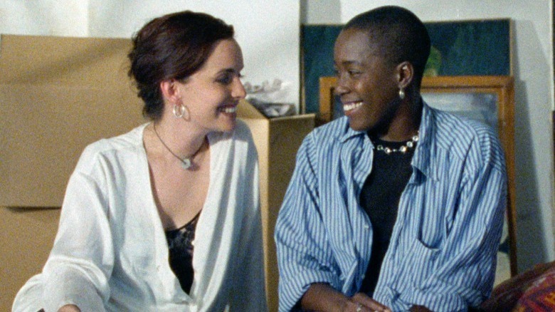 Guinevere Turner and Cheryl Dunye in bedroom