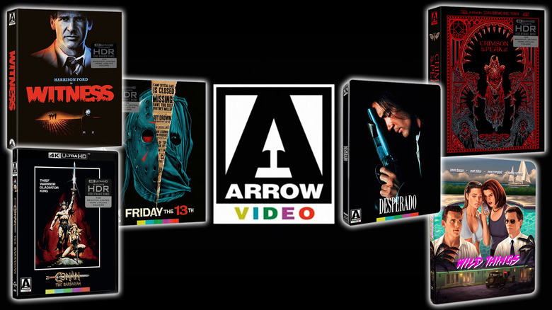 Arrow Video logo with 2024 release cover art