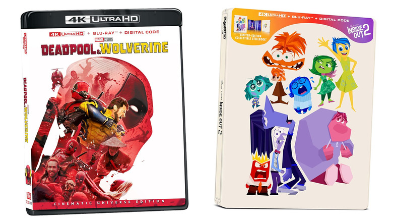 Deadpool & Wolverine and Inside Out 2 4K UHD cover art