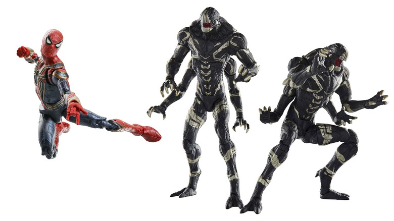 Marvel Legends action figures of Iron Spider and Avengers: Endgame Outriders