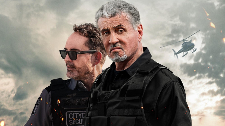 Jason Patric as James Brody and Sylvester Stallone as Rook in poster art for Armor